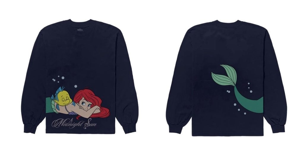 Zara Larsson x The Little Mermaid Disney Blue Sweater Large | WDWINFO.COM New Zara Larsson x The Little Mermaid Merch Collection Zara Larsson x The Little Mermaid Disney Blue Sweater Large