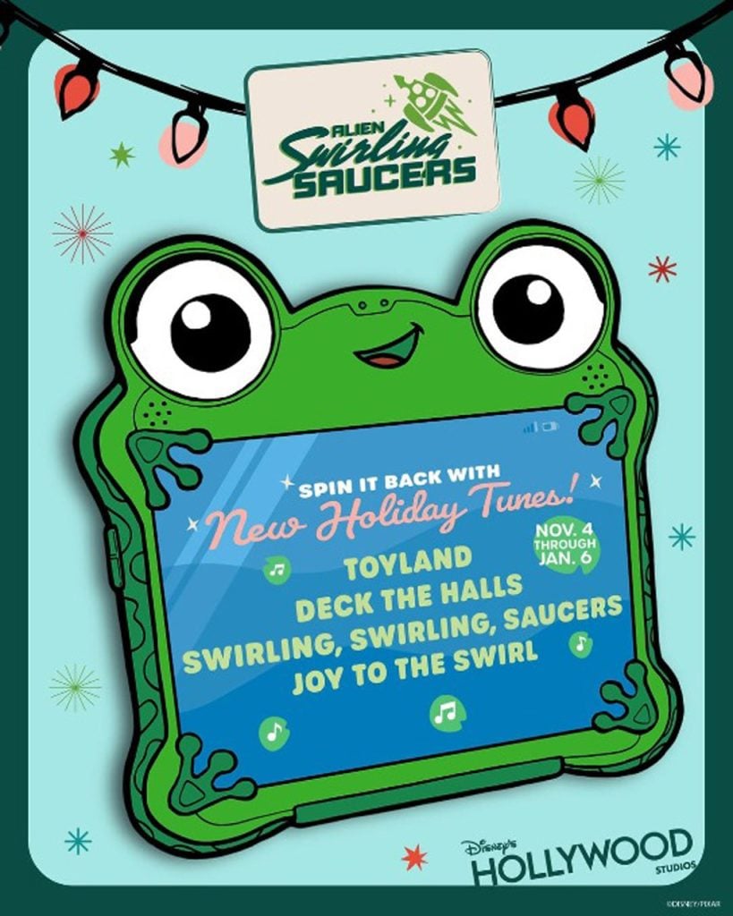 alien-swirling-saucers-holiday-tunes | WDWINFO.COM Alien Swirling Saucers Gets a NEW Holiday Playlist at Disney World alien-swirling-saucers-holiday-tunes