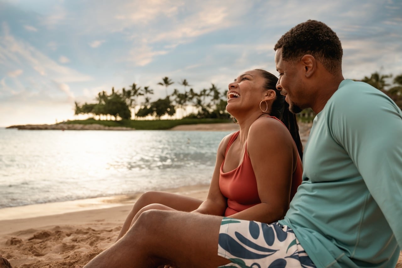 NEW Aulani Resort Discount Offers Up to 35% Off Spring 2027 Stays aulani-guests-beach