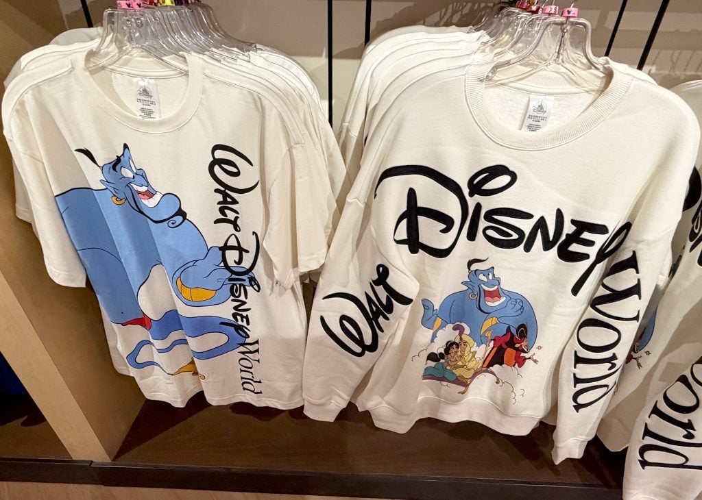 genie short and longsleeve | WDWINFO.COM New Disney Merch Alert: Aladdin Apparel at Hollywood Studios genie short and longsleeve