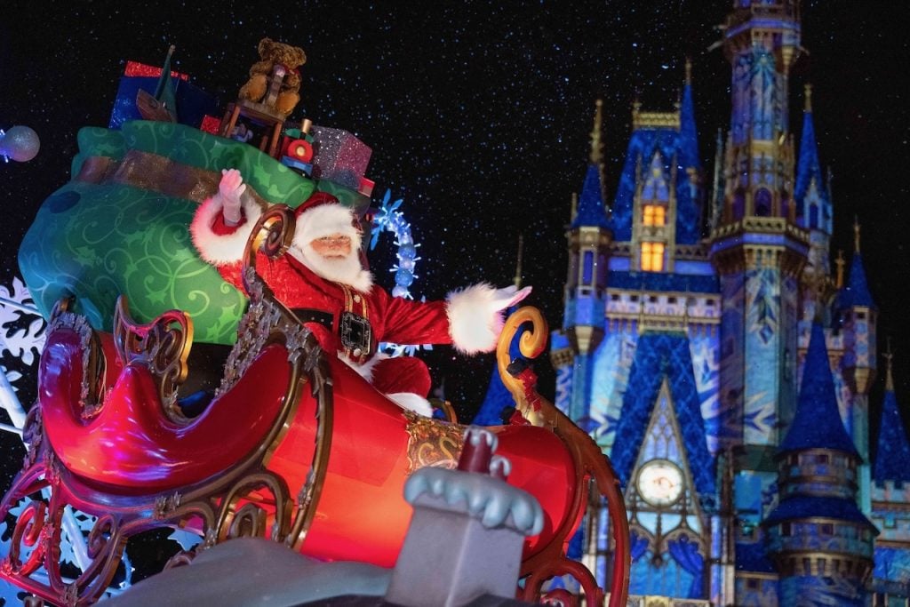 Over HALF of 2026 Mickey’s Very Merry Christmas Party Dates Now SOLD OUT! mvmcp santa sleigh cinderella castle - 1