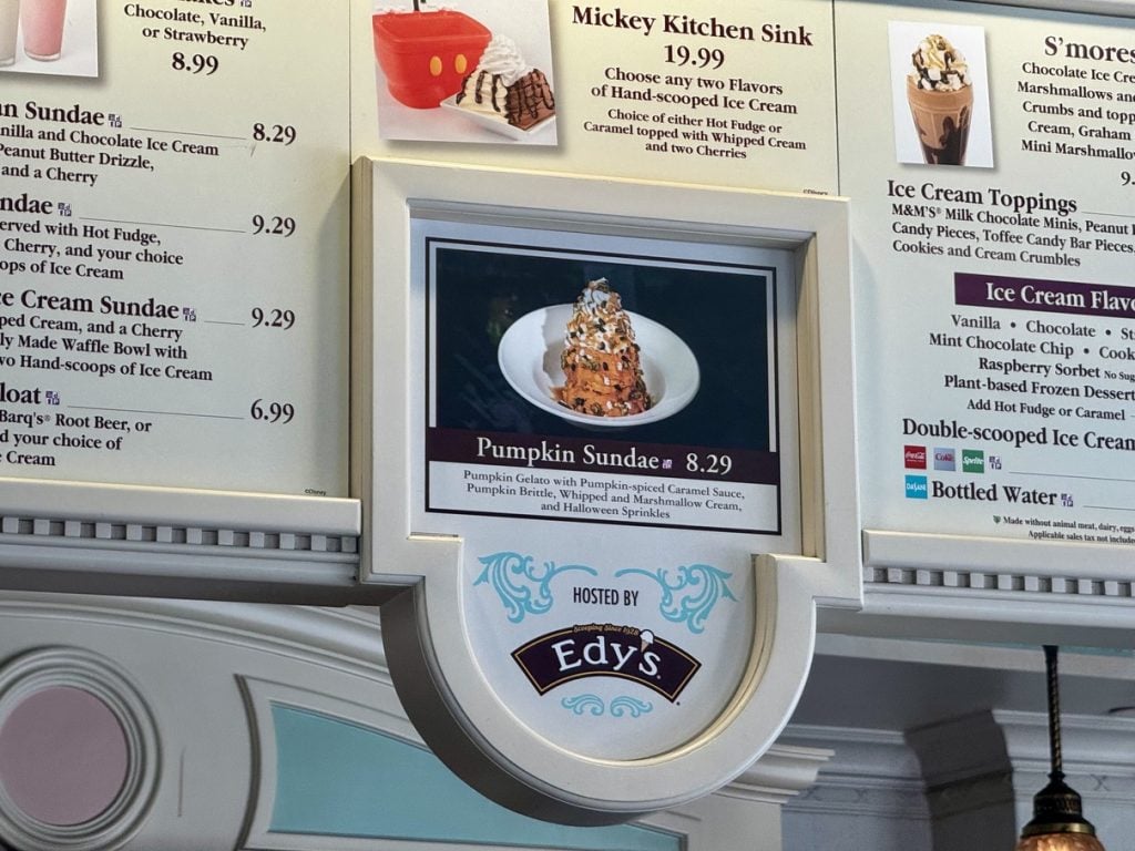 plaza_2026 pumpkin gelato sundae_chloe 2 | WDWINFO.COM This Pumpkin Sundae Might Be Magic Kingdom’s BEST Fall Dessert! plaza_2026 pumpkin gelato sundae_chloe 2