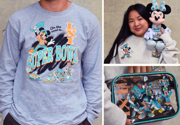 NEW Mickey & Friends Super Bowl LXI Merchandise Debuts super bowl disney parks merch header